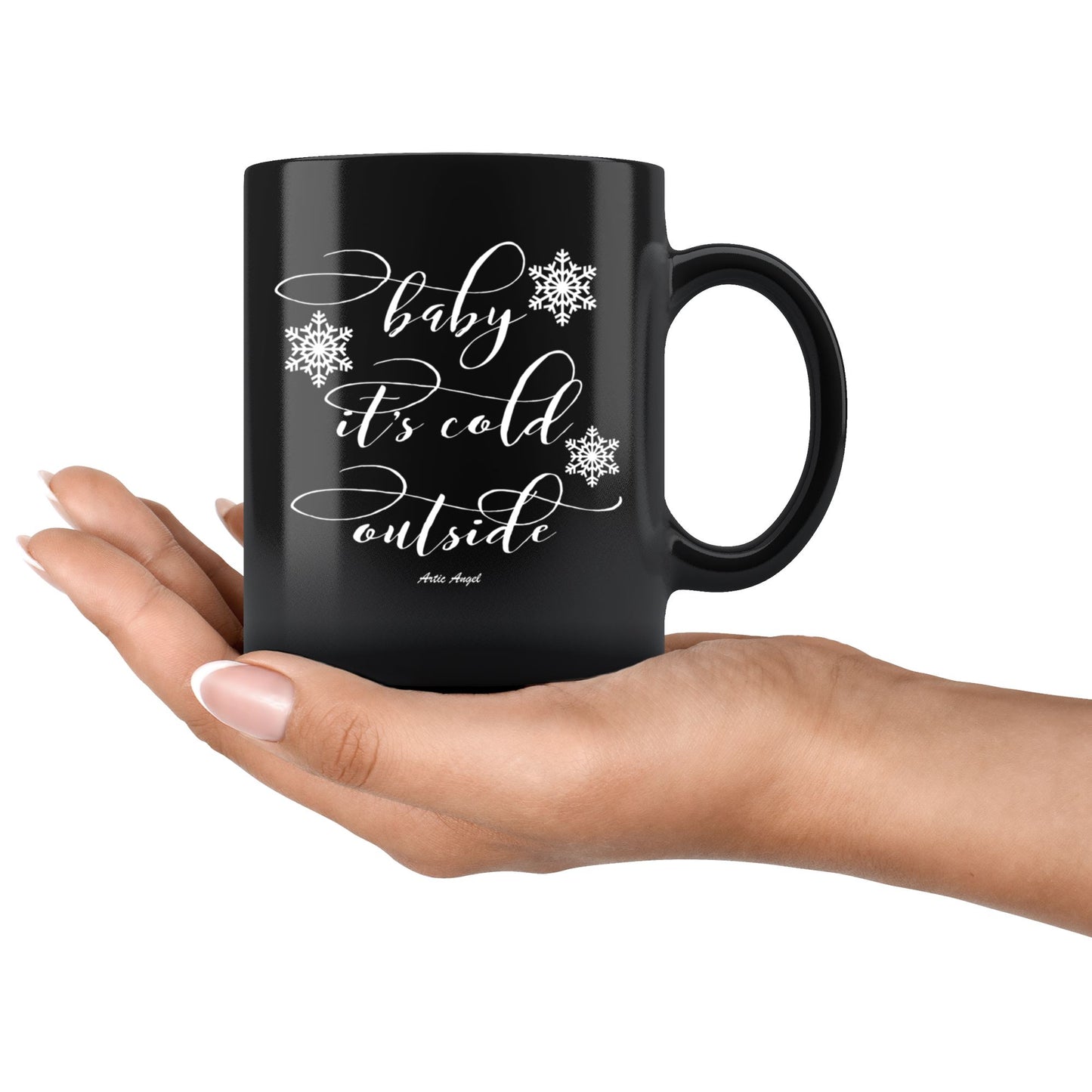 "Baby It's Cold Outside" - Black 11oz Christmas Mug Drinkware