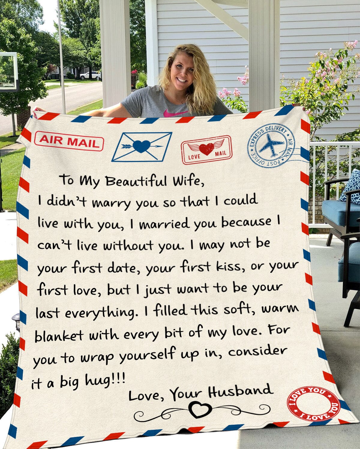 Beautiful Gift for Wife "My Last Everything" Premium Plush Blanket Apparel Premium Mink Sherpa Blanket - 50" x 60" (Best Seller) 