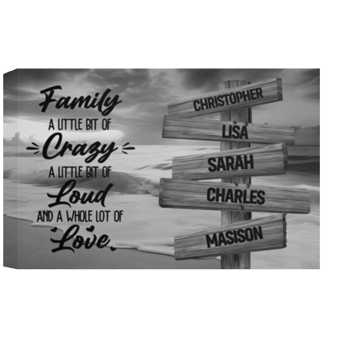 Custom "Whole Lot Of Love" Premium Canvas Family Gift Housewares 