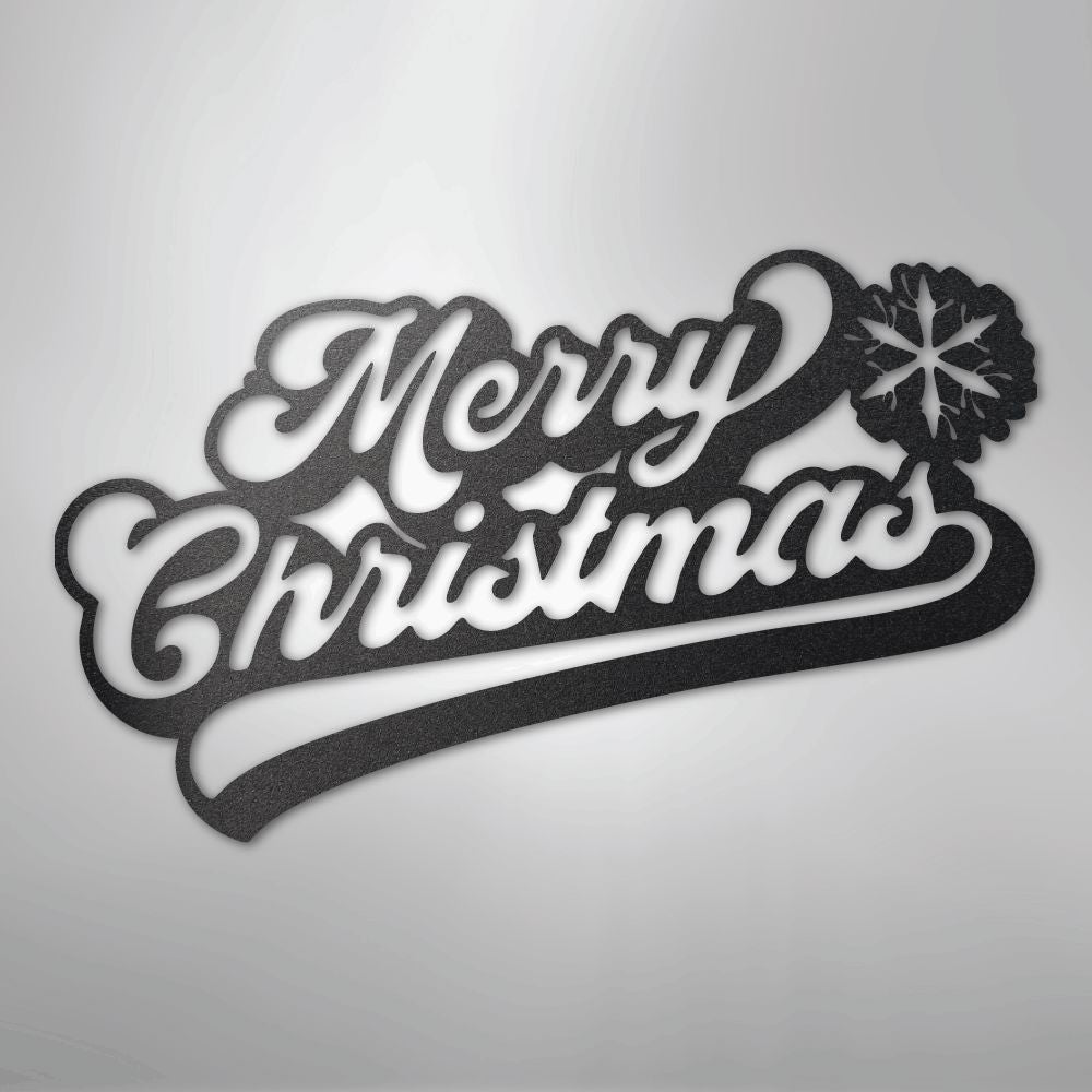 Merry Christmas Quote - Steel Sign Holiday Wall Decor