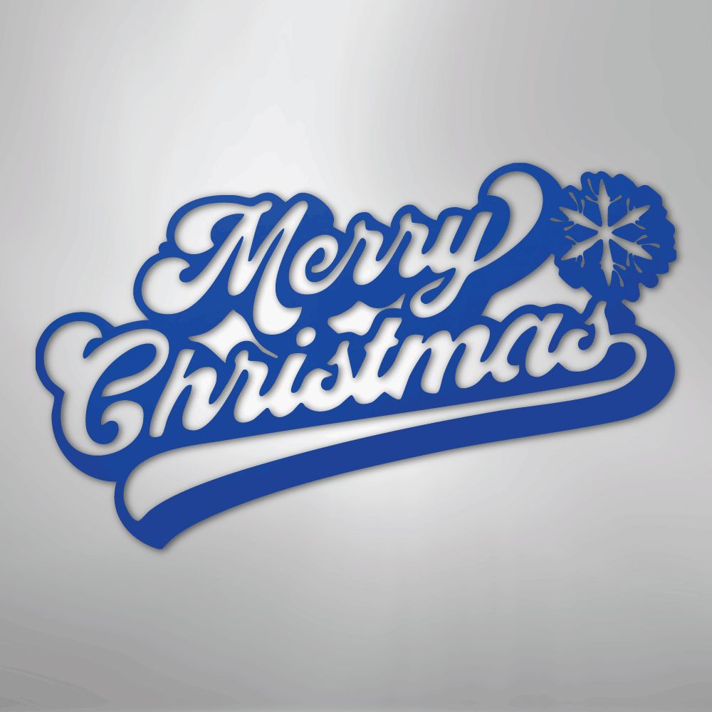 Merry Christmas Quote - Steel Sign Holiday Wall Decor