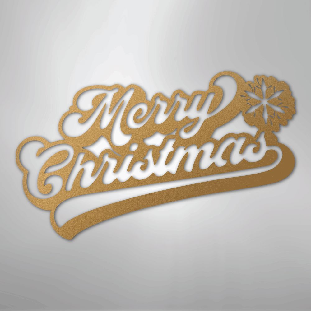 Merry Christmas Quote - Steel Sign Holiday Wall Decor
