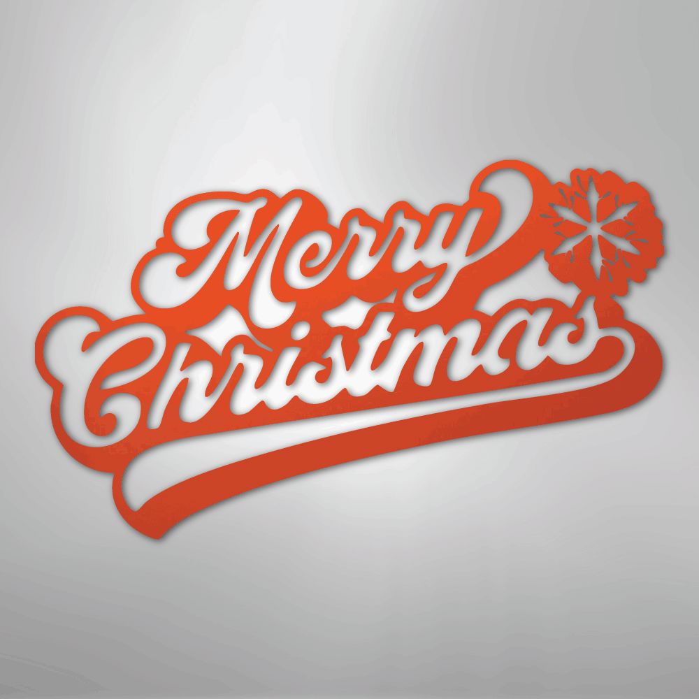 Merry Christmas Quote - Steel Sign Holiday Wall Decor