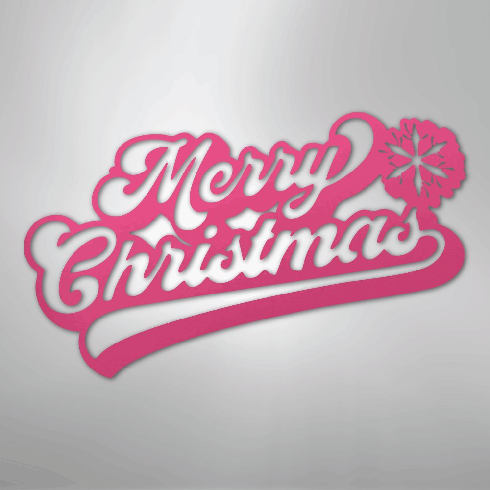 Merry Christmas Quote - Steel Sign Holiday Wall Decor