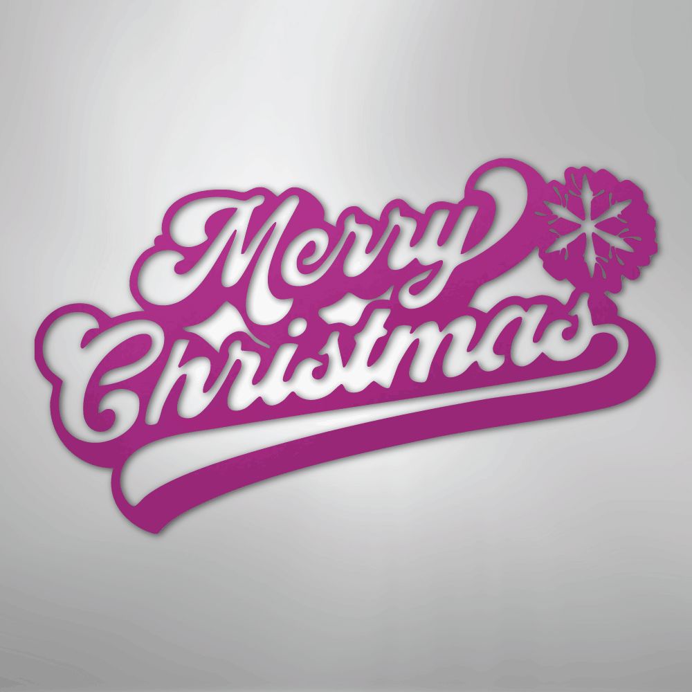 Merry Christmas Quote - Steel Sign Holiday Wall Decor