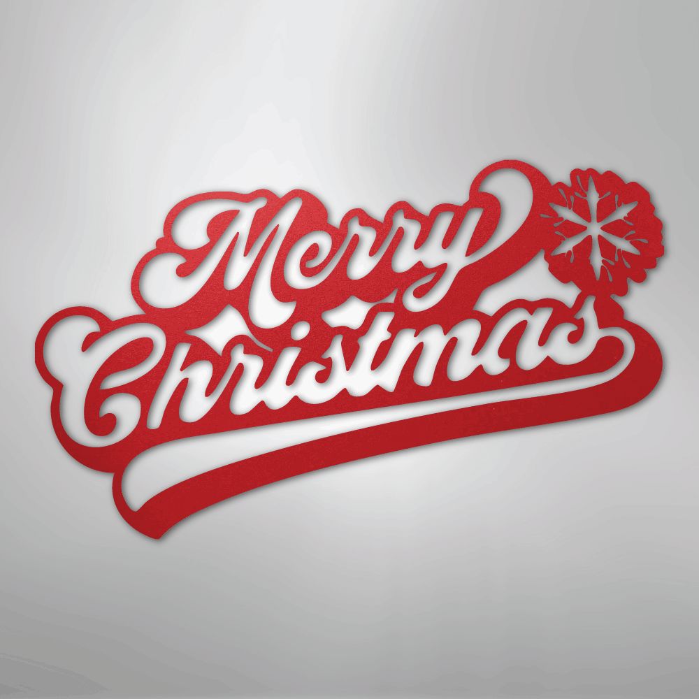 Merry Christmas Quote - Steel Sign Holiday Wall Decor