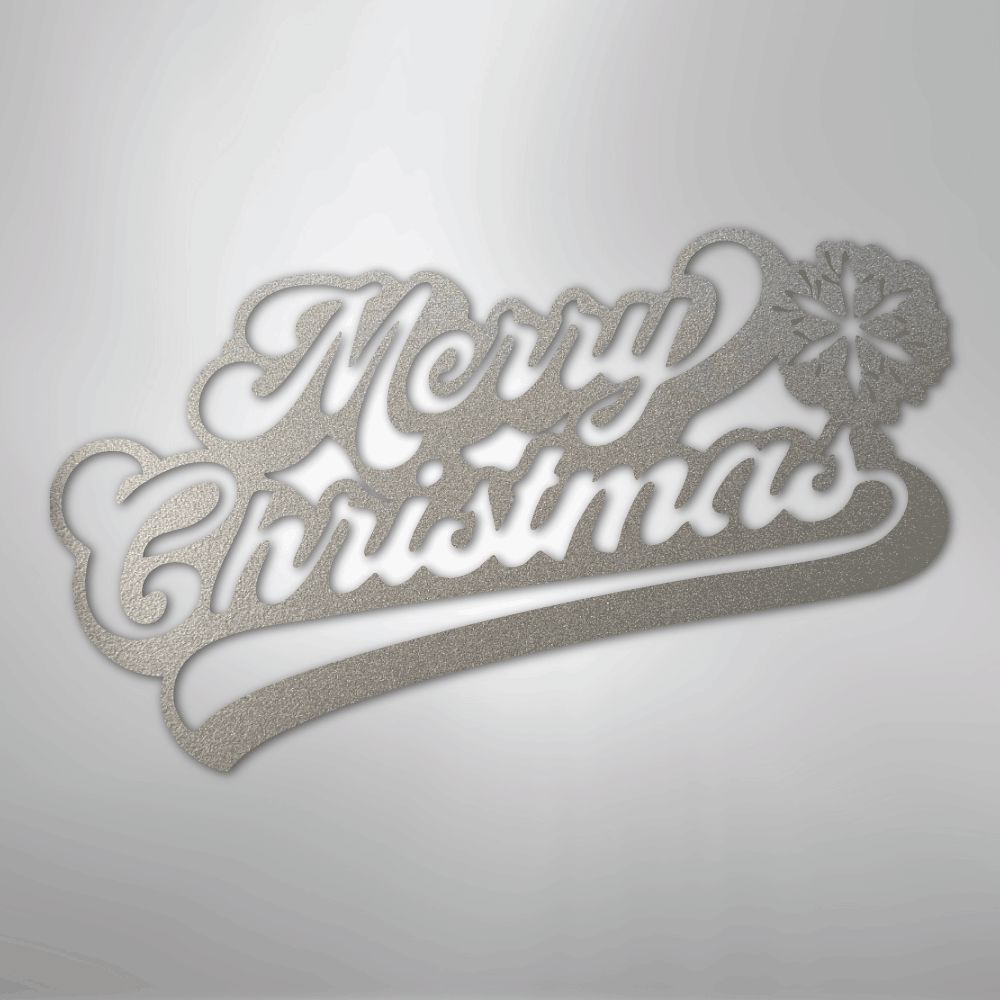 Merry Christmas Quote - Steel Sign Holiday Wall Decor