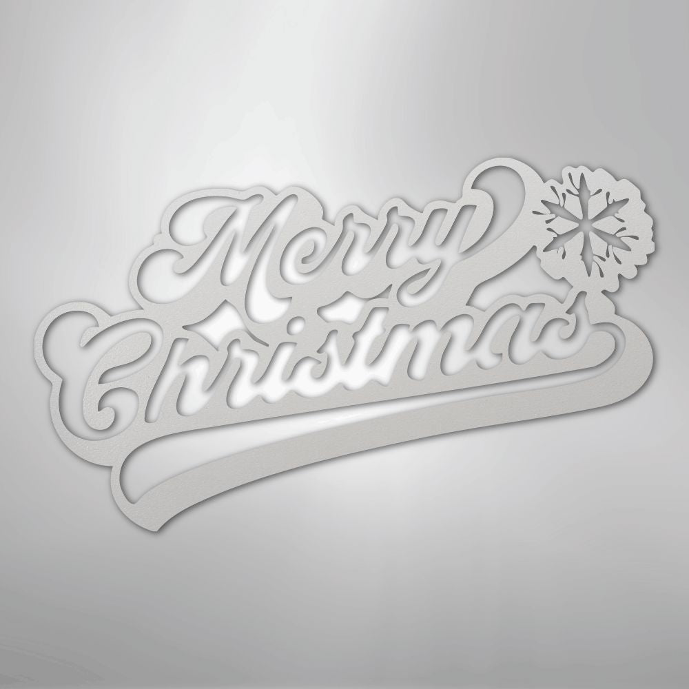 Merry Christmas Quote - Steel Sign Holiday Wall Decor
