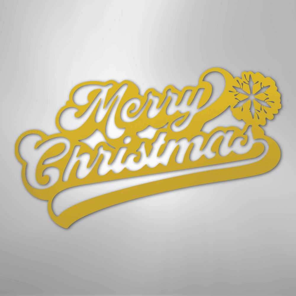 Merry Christmas Quote - Steel Sign Holiday Wall Decor