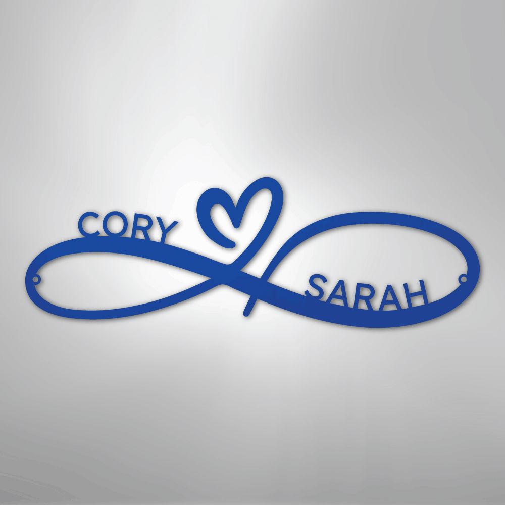 Custom Infinity Couples Monogram - Steel Sign