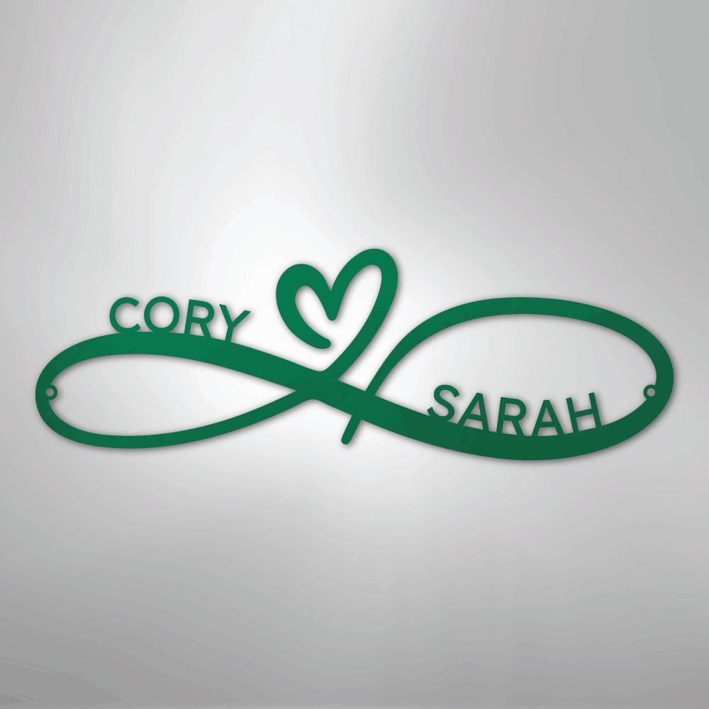 Custom Infinity Couples Monogram - Steel Sign