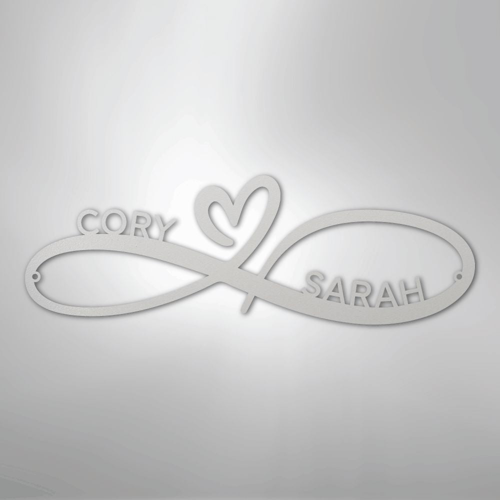 Custom Infinity Couples Monogram - Steel Sign