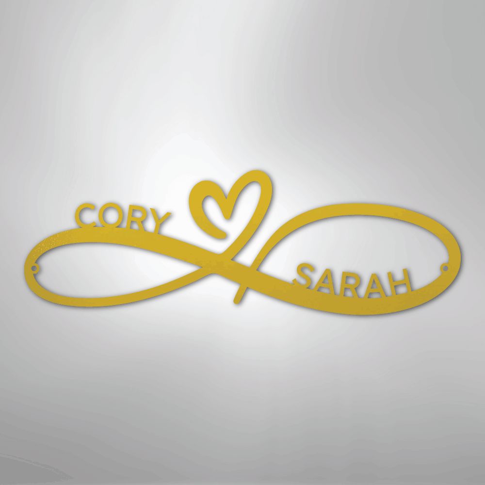 Custom Infinity Couples Monogram - Steel Sign