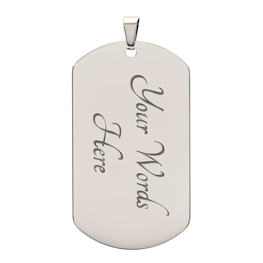 Dear Daughter Straighten Your Crown Love Dad Dog Tag Necklace Jewelry 