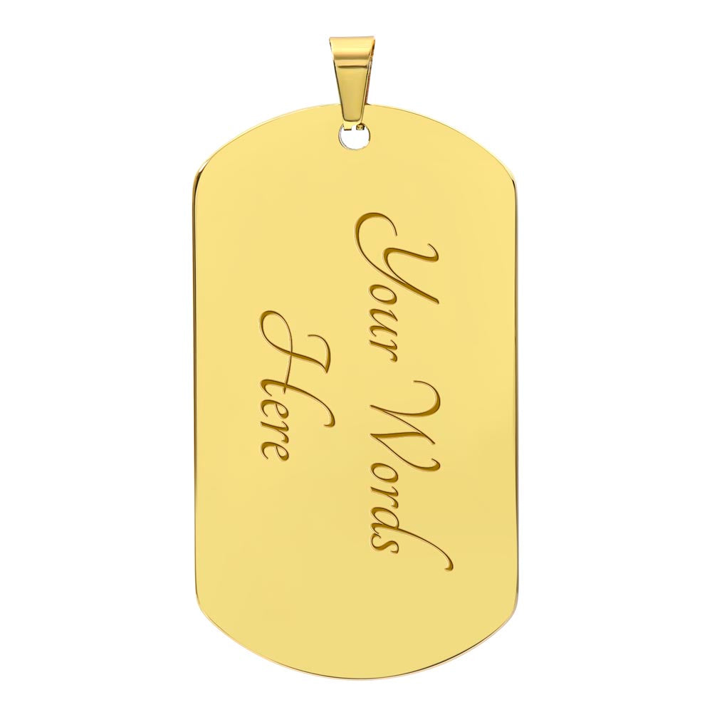Dear Daughter Straighten Your Crown Dog Tag Necklace