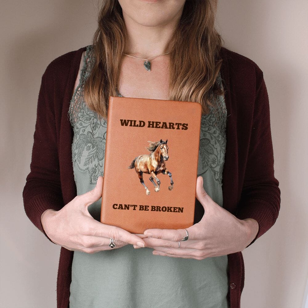 Beautiful "Wild Hearts Can't Be Tamed" Leather Journal Jewelry 