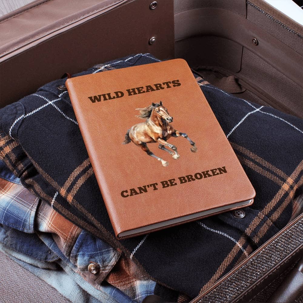 Beautiful "Wild Hearts Can't Be Tamed" Leather Journal Jewelry 