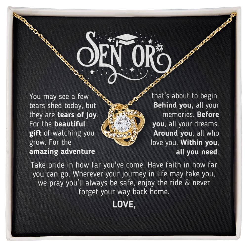 Custom Gift for Graduation "The Beautiful Gift of Watching You Grow" Necklace Jewelry 18K Yellow Gold Finish Two-Toned Gift Box 