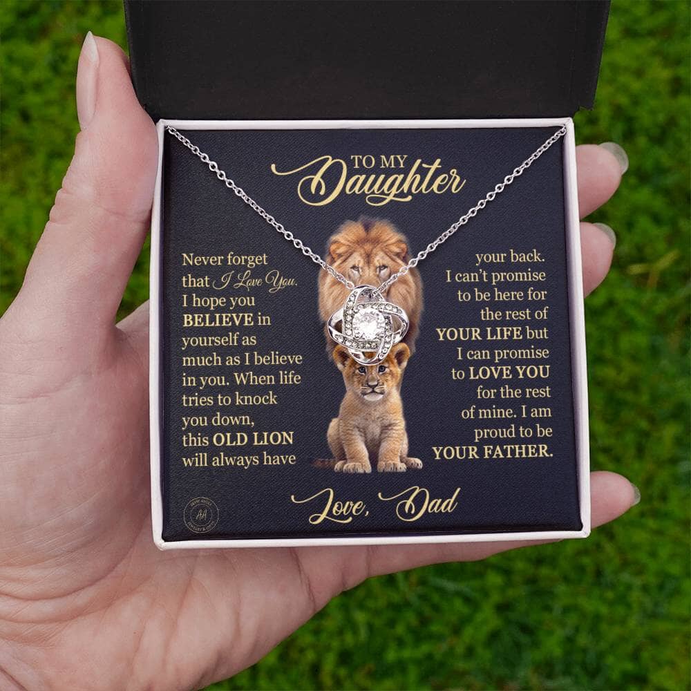 Beautiful Gift for Daughter from Dad "This Old Lion For The Rest Of Mine" Necklace Jewelry 