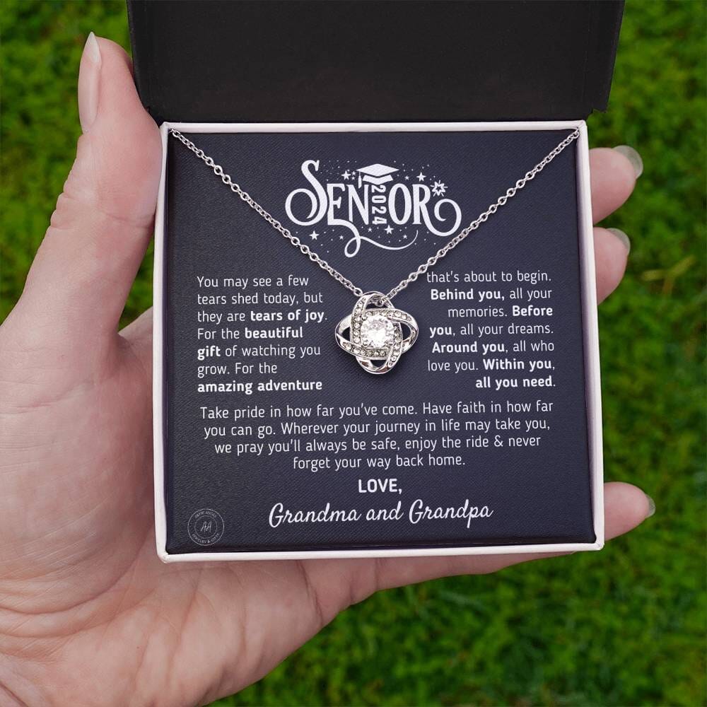 Graduation Gift for Granddaughter 2024 "The Beautiful Gift" Love, Grandma and Grandpa Jewelry 