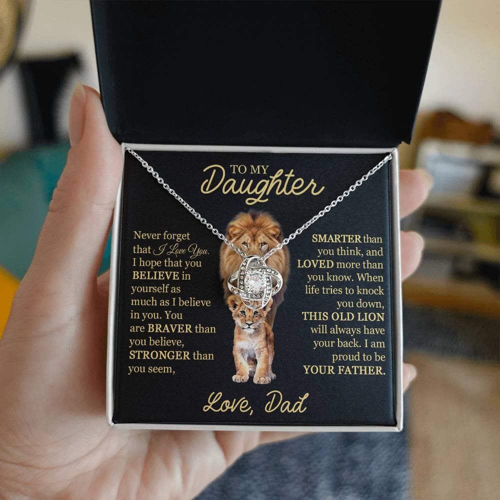 Beautiful Gift for Daughter from Dad "This Old Lion" Necklace Jewelry 