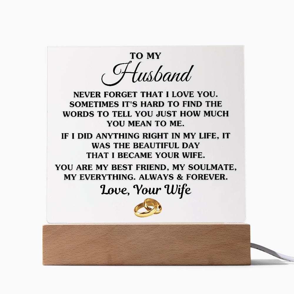 Gift For Husband "My Best Friend, My Soulmate, My Everything" Acrylic Plaque Jewelry 