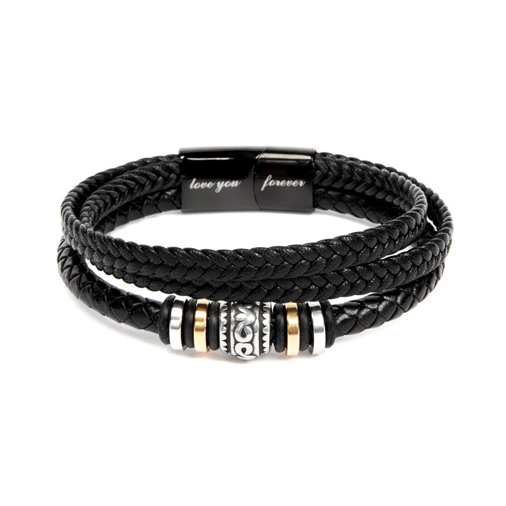 Unique Gift for Son From Mom and Dad "We're Proud To Call You Our Son" Braided Bracelet