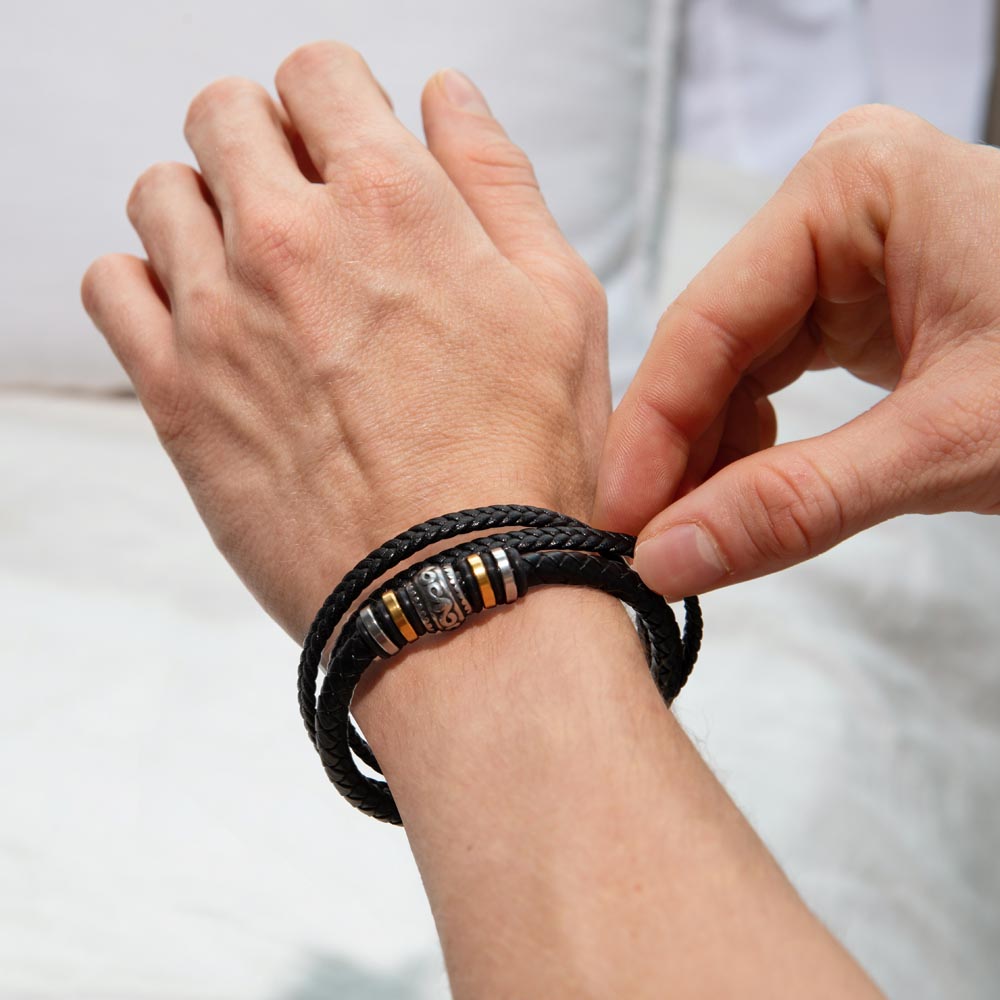 Unique Gift for Son From Mom "I'm Proud To Call You My Son" Braided Bracelet