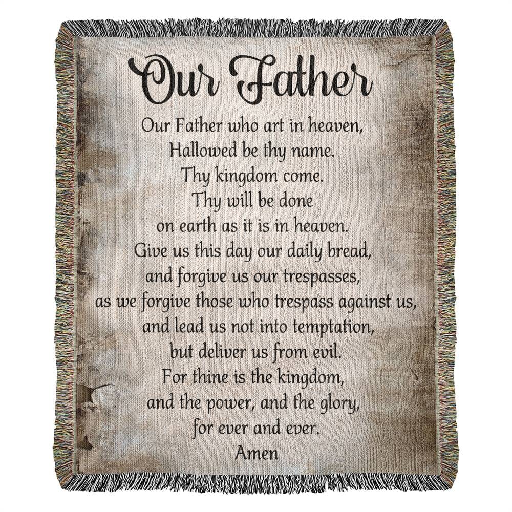 Beautiful "The Lord's Prayer" Heirloom Woven Blanket Jewelry 