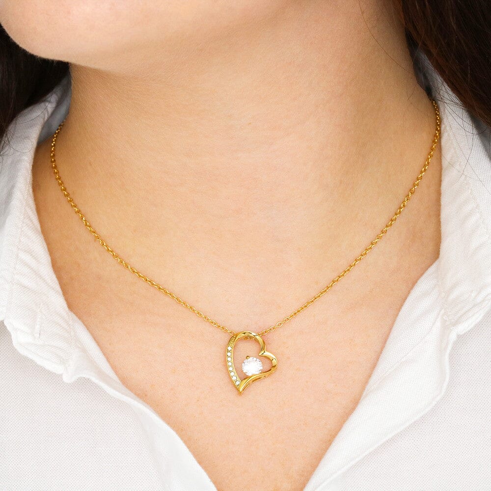 Unique Gift for Daughter From Mom "Never Forget That I Love You" Heart Necklace Jewelry 