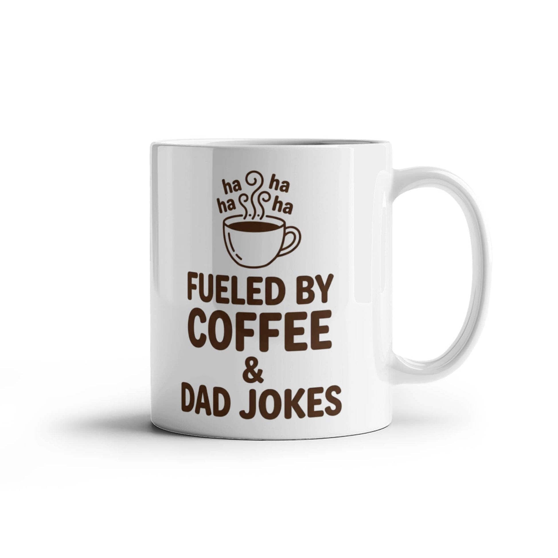 Funny "Fueled By Coffee and Dad Jokes" Coffee Mug Drinkware 11 oz. 