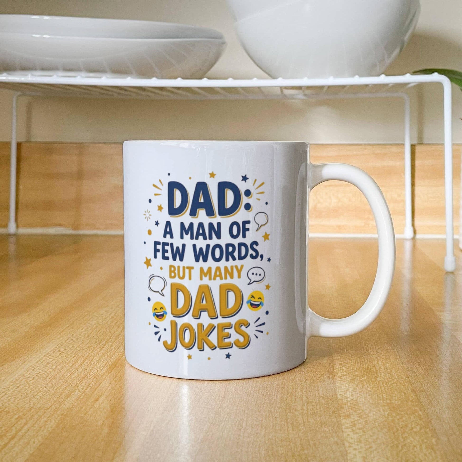 Funny "A Man Of Few Words, But Many Dad Jokes" Mug Drinkware 