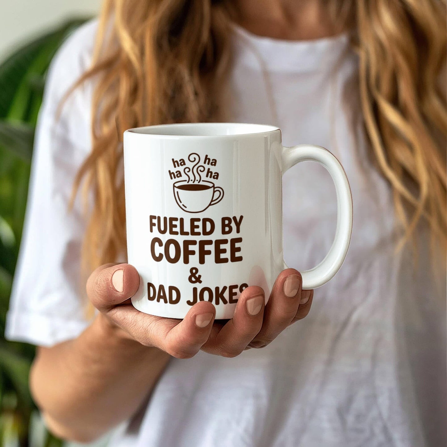 Funny "Fueled By Coffee and Dad Jokes" Coffee Mug Drinkware 