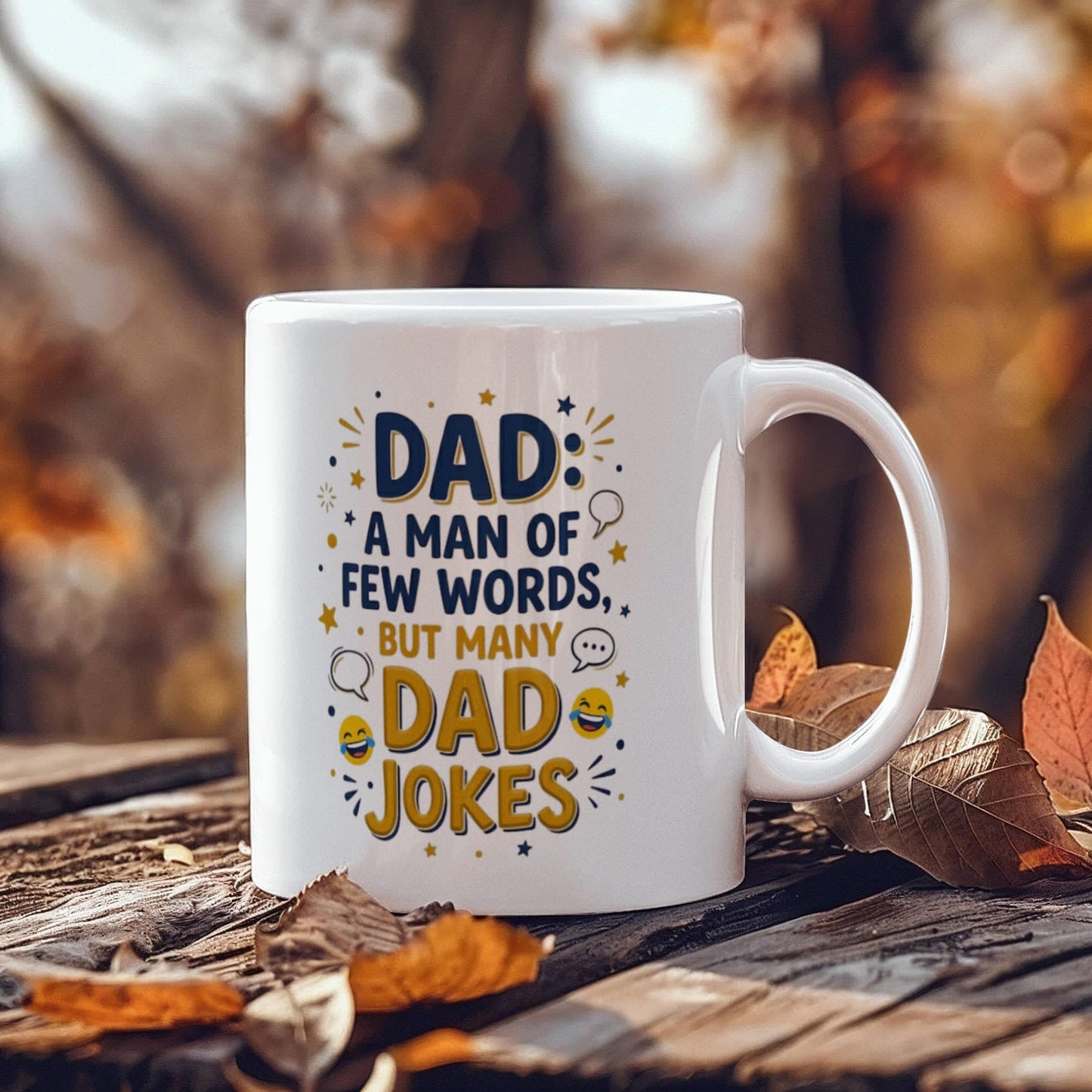 Funny "A Man Of Few Words, But Many Dad Jokes" Mug Drinkware 