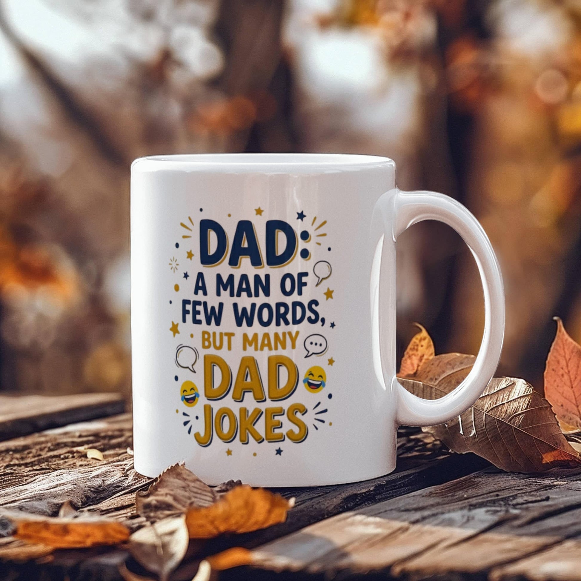Funny "A Man Of Few Words, But Many Dad Jokes" Mug Drinkware 