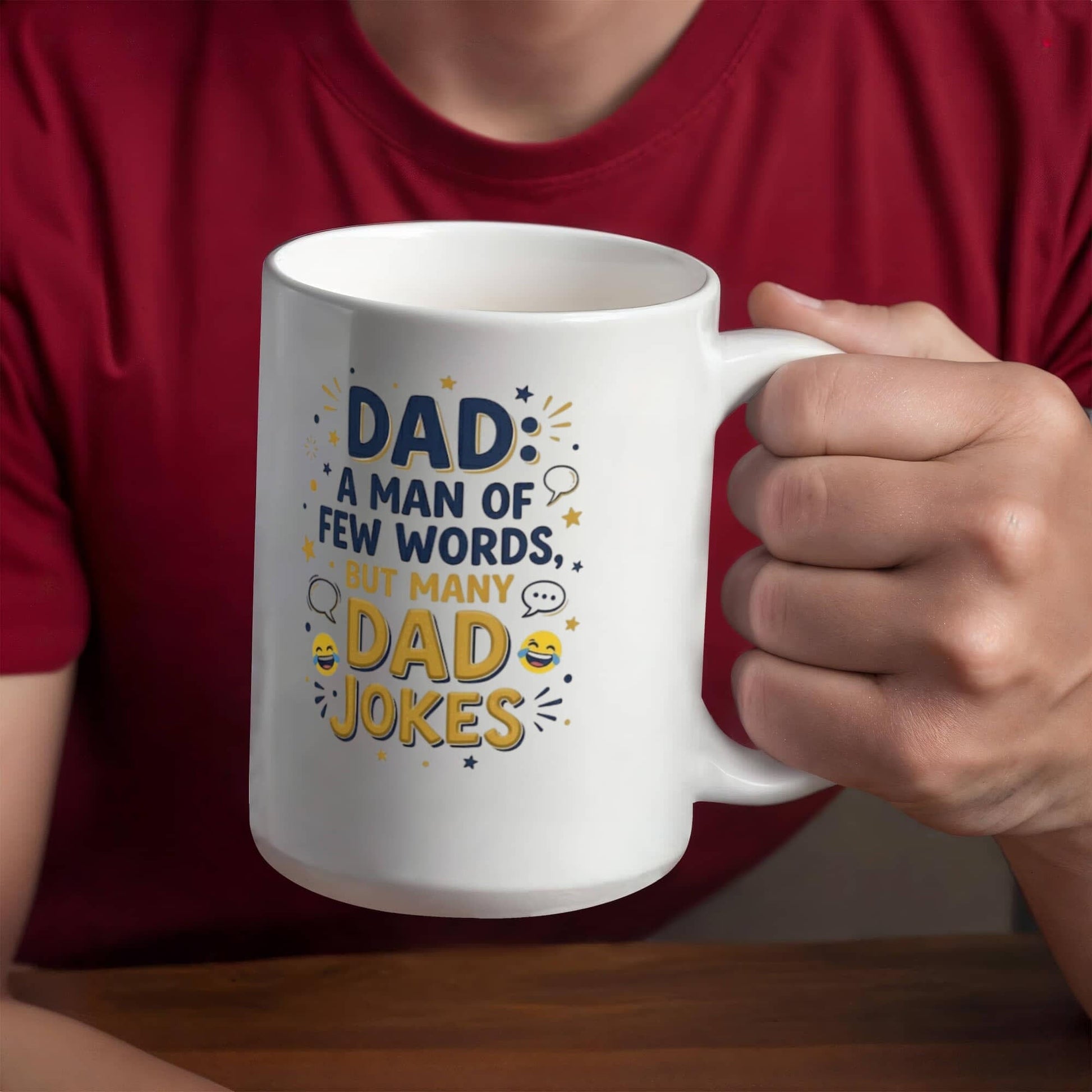 Funny "A Man Of Few Words, But Many Dad Jokes" Mug Drinkware 