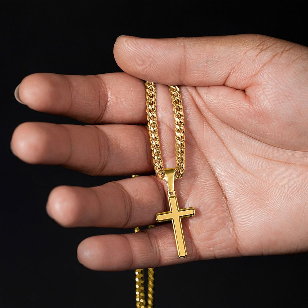 Gift for Husband "Last Everything" Artisan Cross Necklace Jewelry 