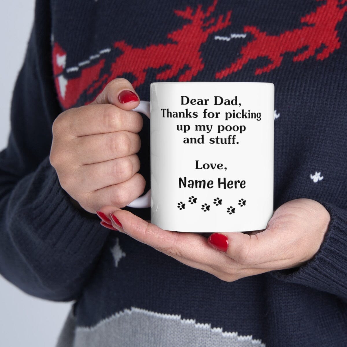 Funny Dear Dog Dad Mug [Custom Name] 