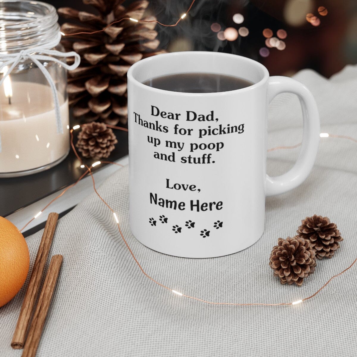 Funny Dear Dog Dad Mug [Custom Name] 