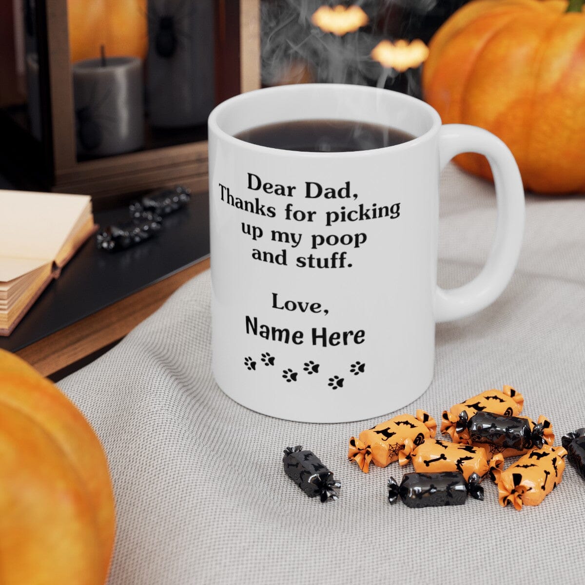 Funny Dear Dog Dad Mug [Custom Name] 