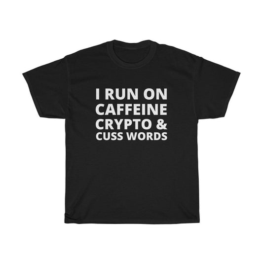 Funny Caffeine and Crypto Shirt T-Shirt Black L 