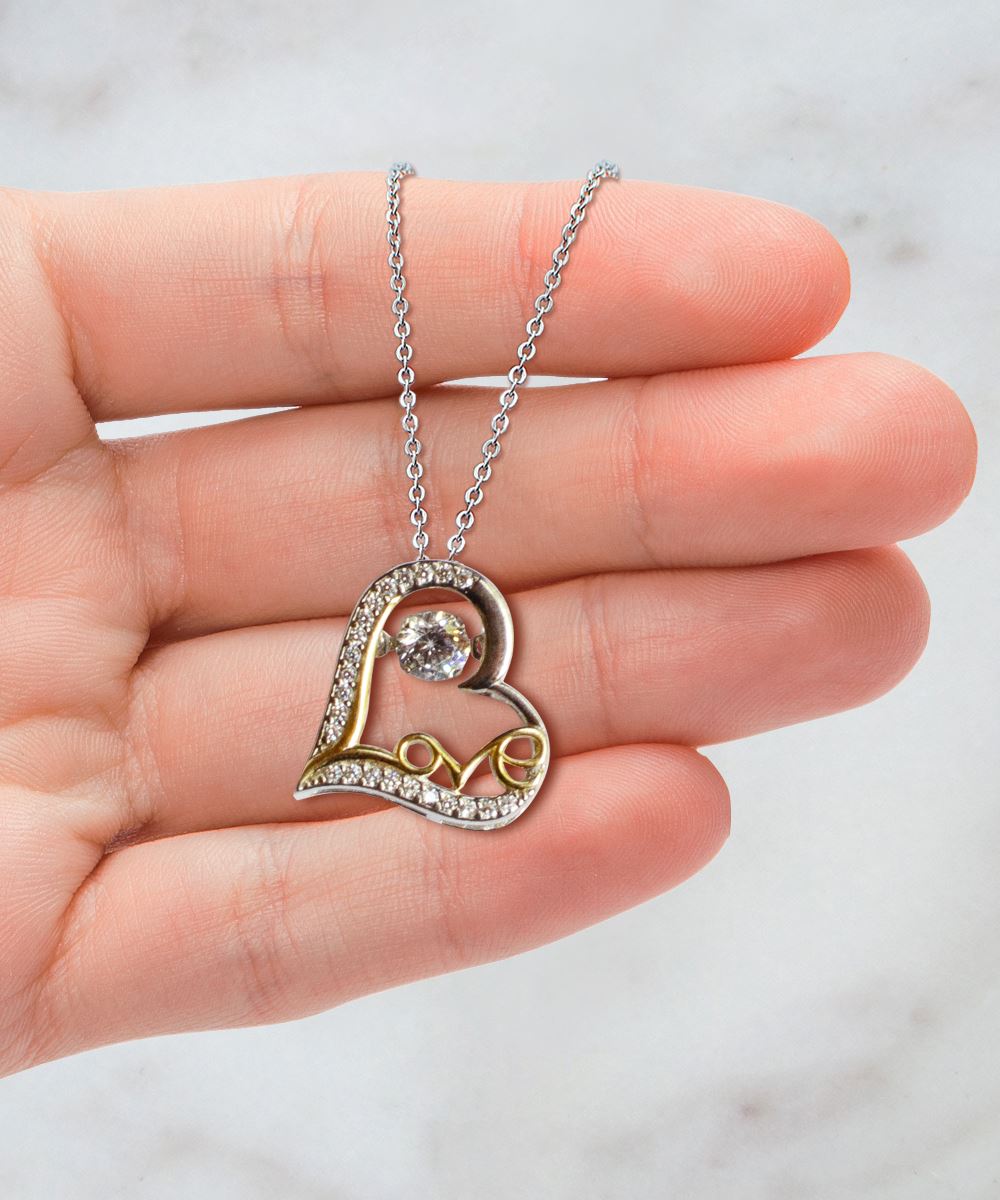 "To My Smokin' Hot Wife - I'm Not Perfect" Dancing Heart Necklace Precious Jewelry 