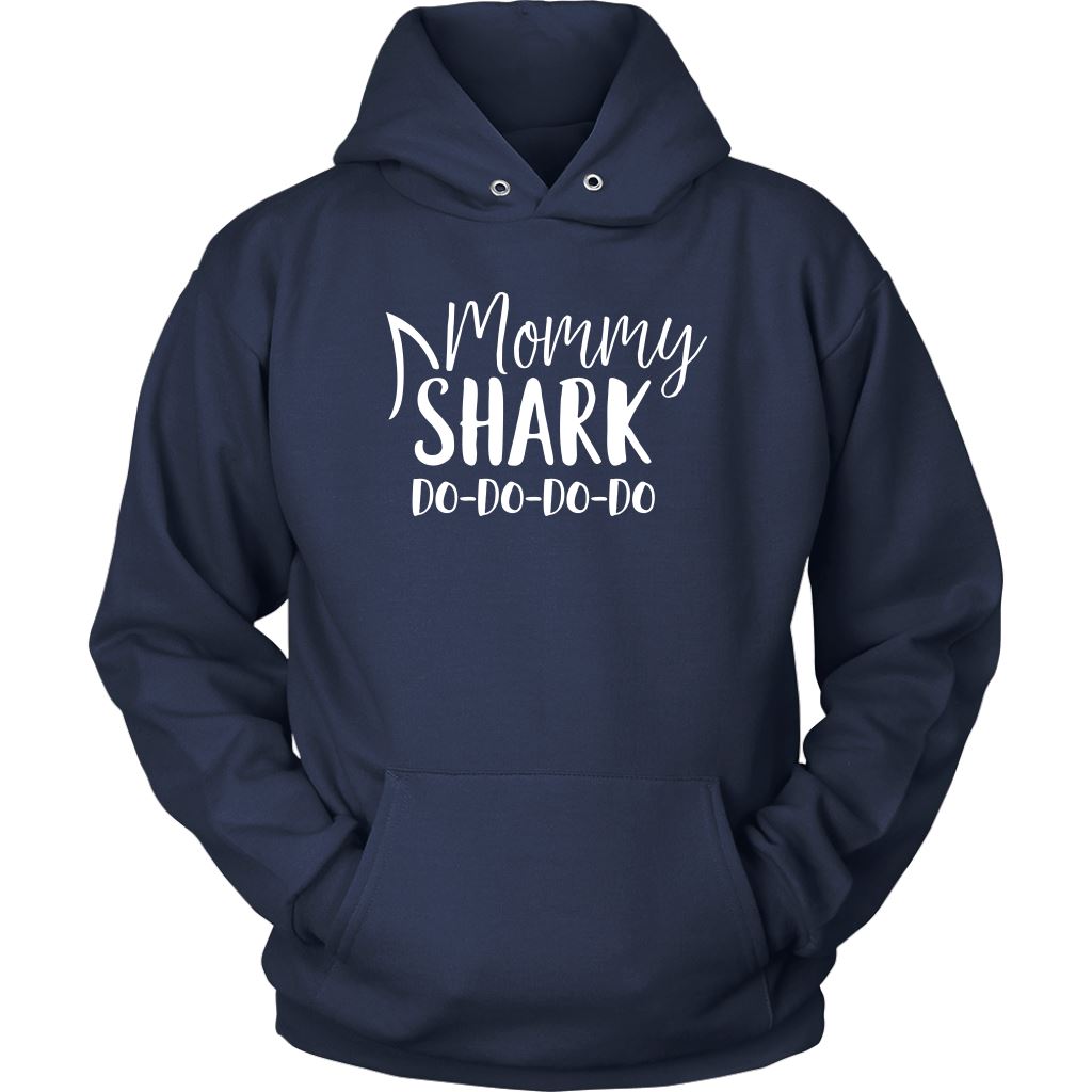 Funny "Mommy Shark" Shirts and Hoodies T-shirt Unisex Hoodie Navy S