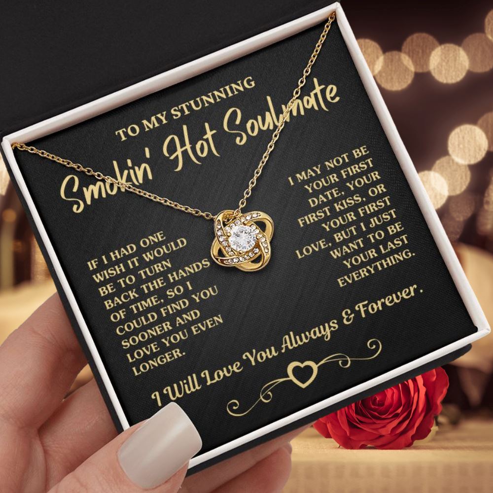 (Almost Sold Out) Gift For Soulmate "Your Last Everything" Necklace Jewelry 18K Yellow Gold Finish Two-Toned Gift Box 
