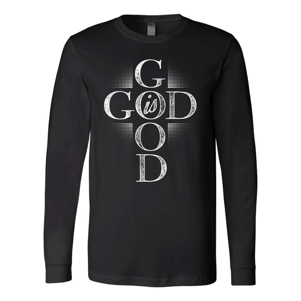 "God Is Good" - Shirts and Hoodies T-shirt Canvas Long Sleeve Shirt Black S