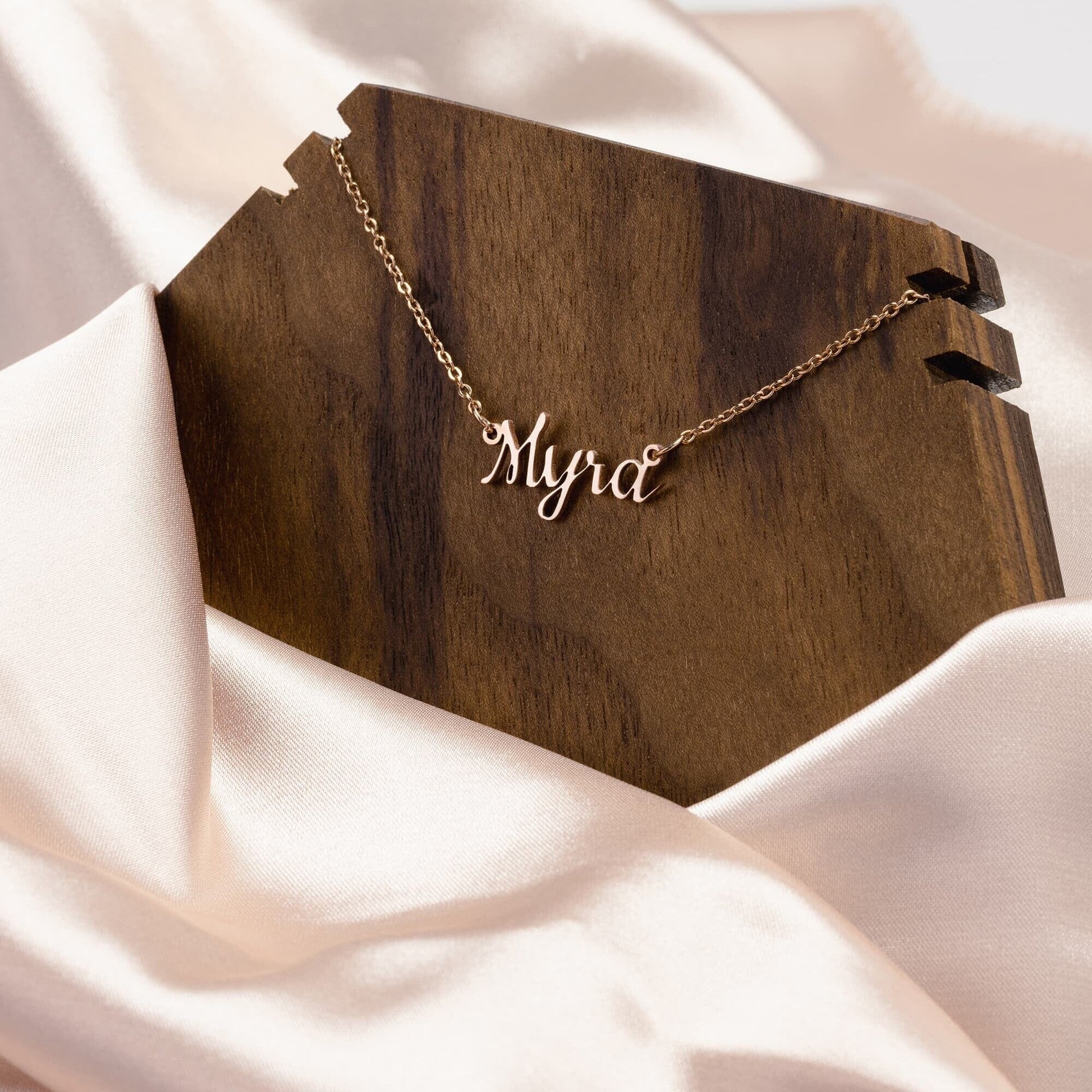 Beautiful Custom Name Necklace - Silver, Rose Gold, or Gold Jewelry Rose Gold 