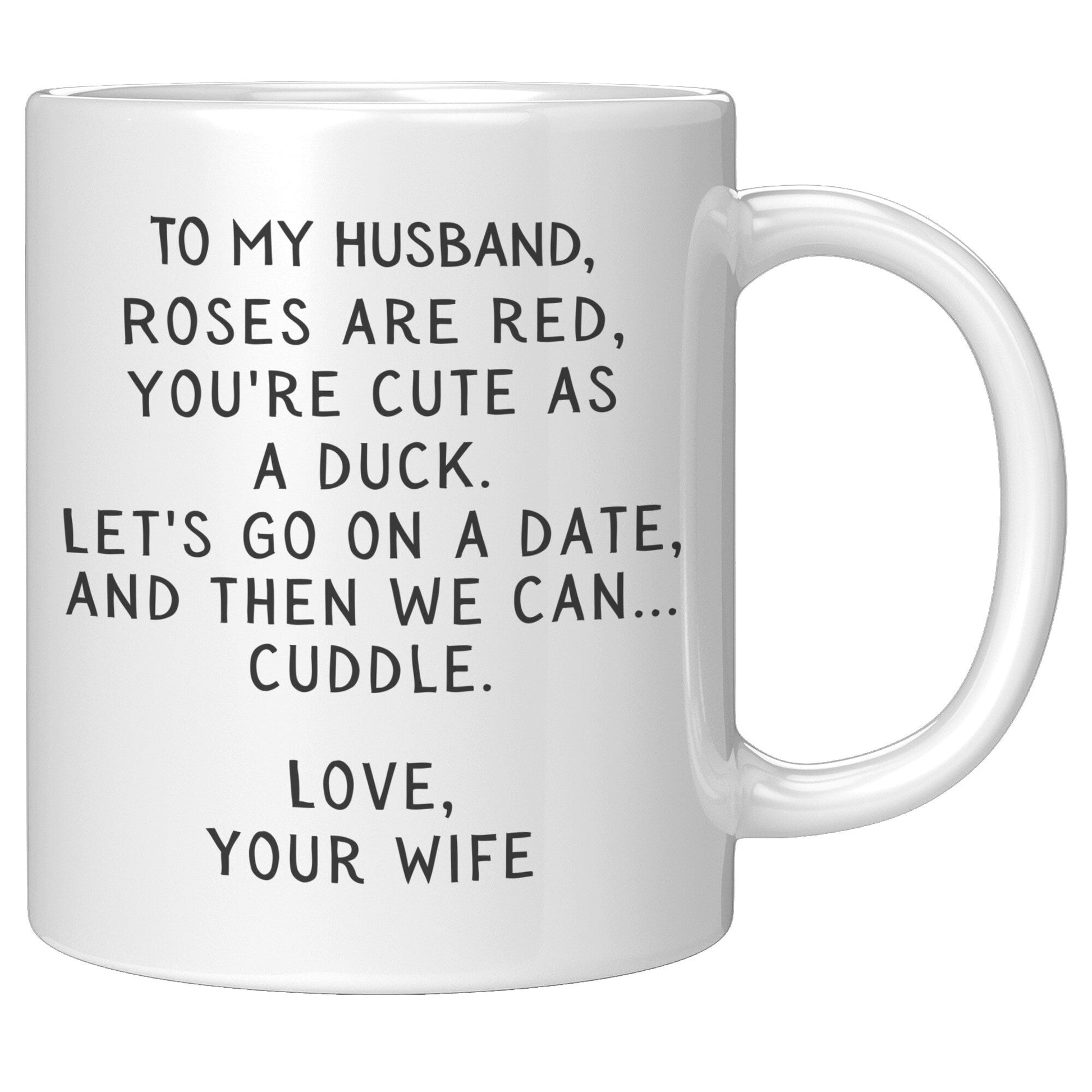 Funny Gift for Husband "Cute As A Duck" Mug Ceramic Mugs 