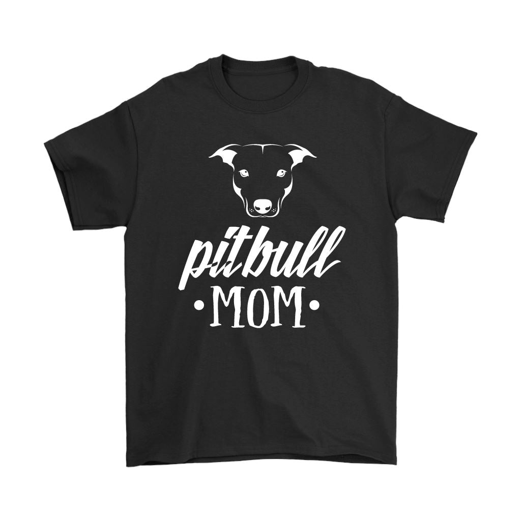 "Pit Bull Mom - Because Bad Ass Dog Mom Isn't An Official Title" - Shirts and Hoodies T-shirt Gildan Mens T-Shirt Black S