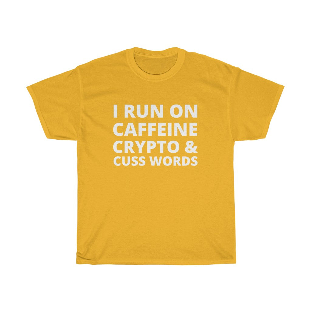 Funny Caffeine and Crypto Shirt T-Shirt Gold S 