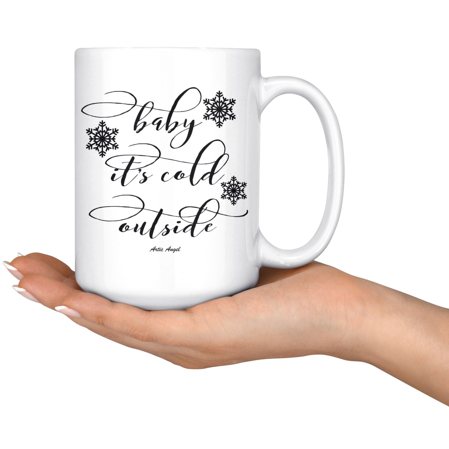 "Baby It's Cold Outside" - White 15oz Christmas Mug Drinkware 